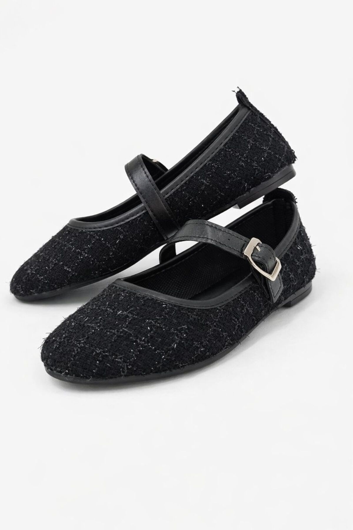 Beyond   Siyah Tüvit Kumaş Mary Jane Babet Şık Tokalı Rahat Taban Günlük Ayakkabı BYNDLCK01 - Görsel 5