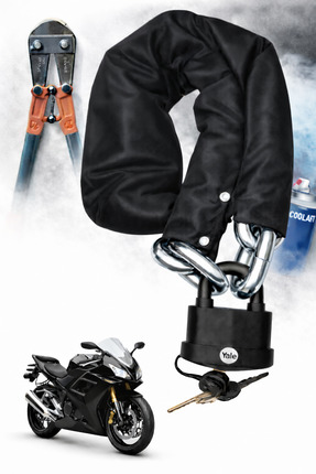 lawrenceshop Strong Grade 13mm 2 metre *Kesilmez Motorsiklet Zinciri + Yale M...