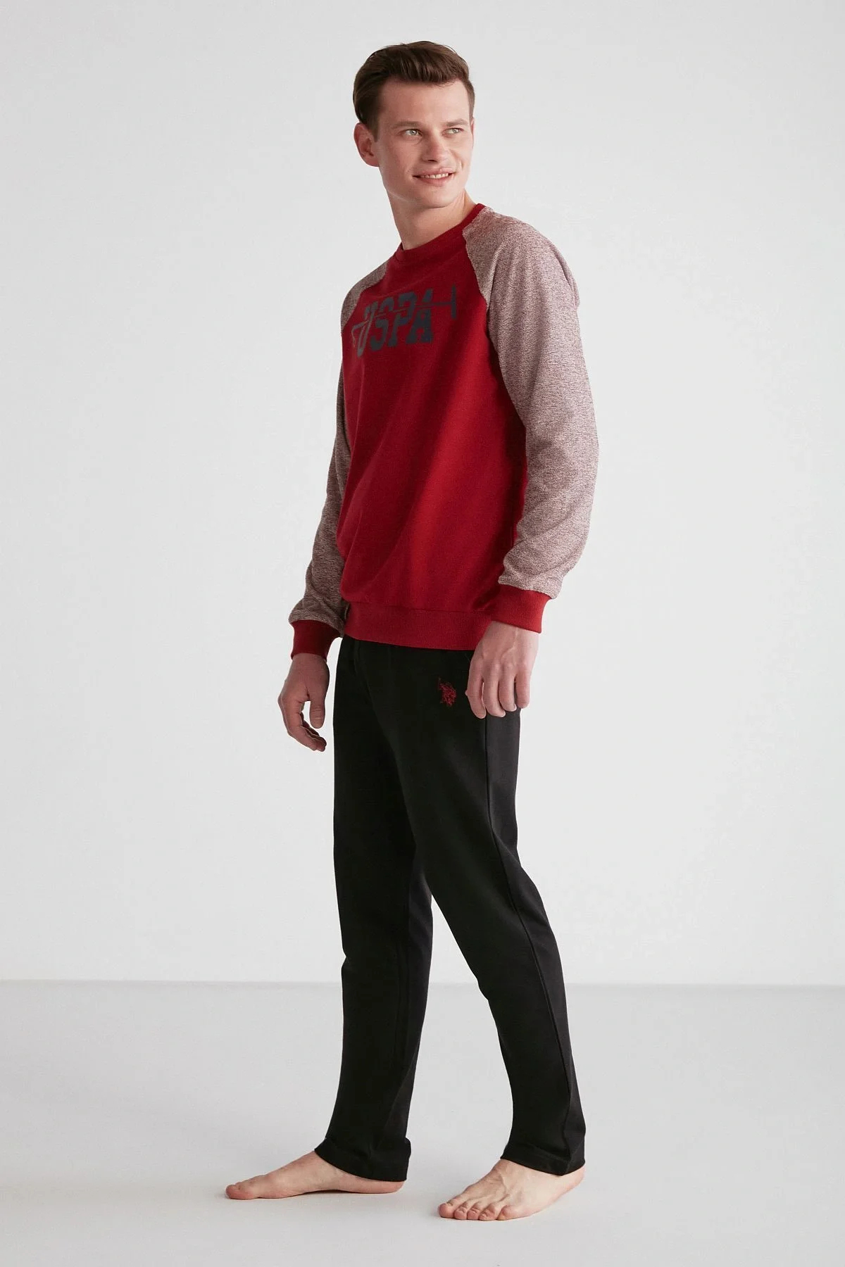 ست پیژامه و لباس خواب مردانه یقه گرد | یو اس پولو U.S. Polo Assn. USP18712 TR - تصویر 2
