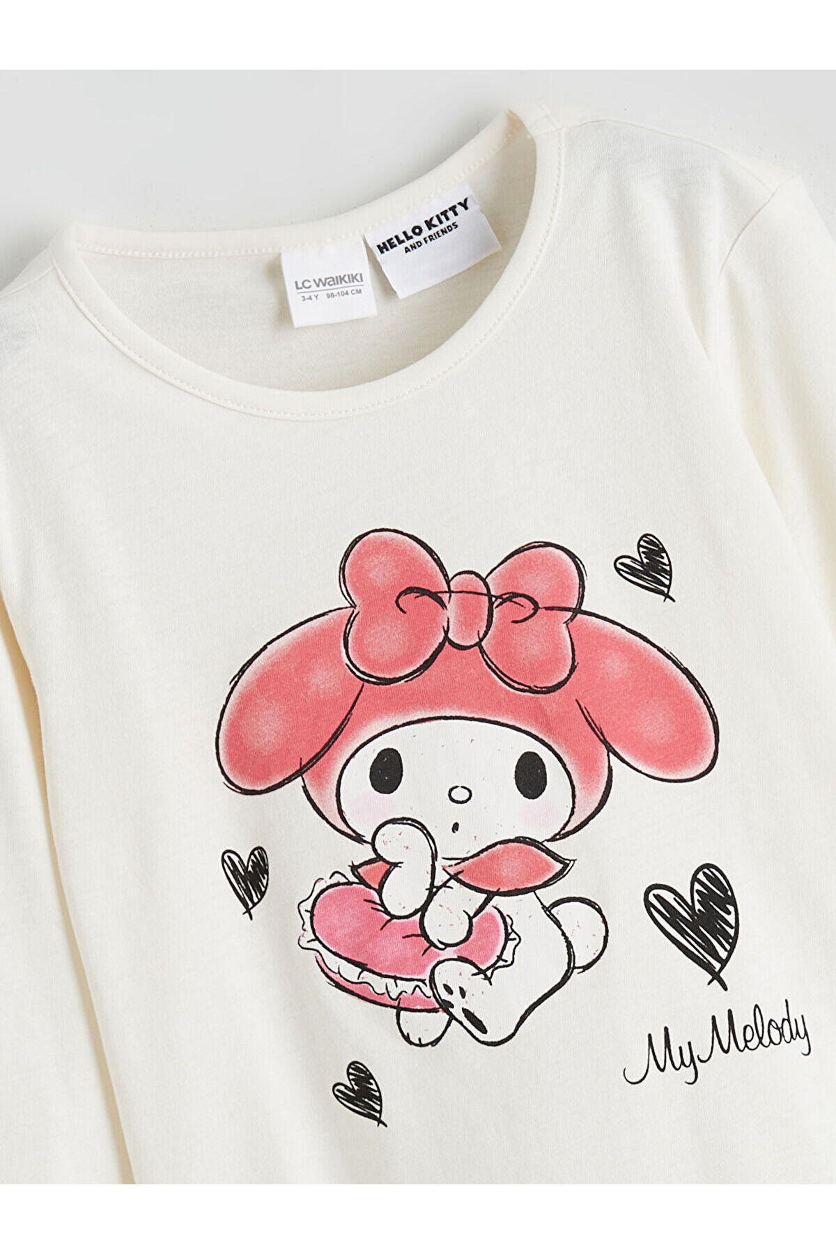 LC Waikiki Ekru My Melody Baskılı Kız Çocuk Pijama Takımı fotoğrafı 4 (önizleme)