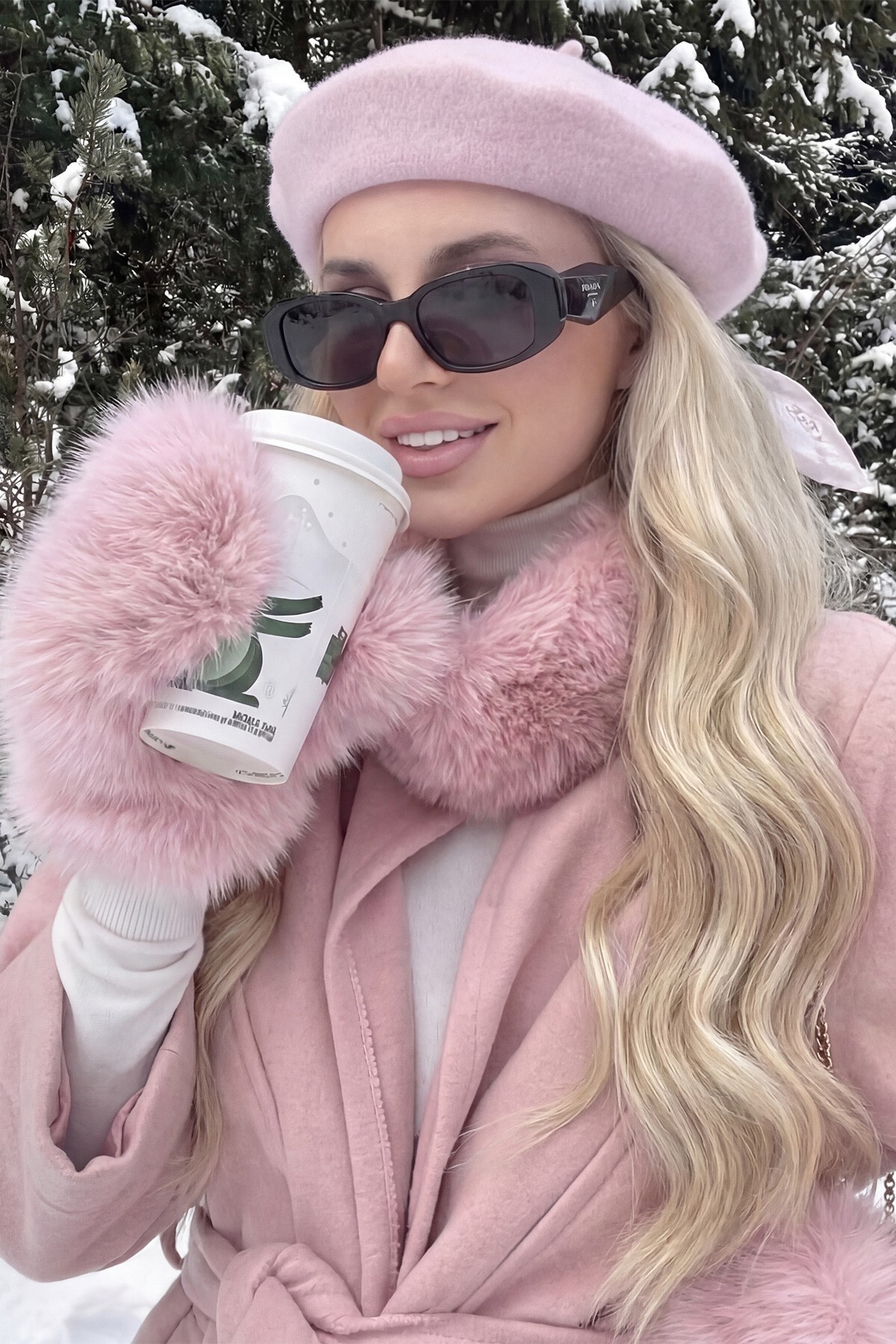 BAHELS Pembe Fransız Ressam Keçe Bere
