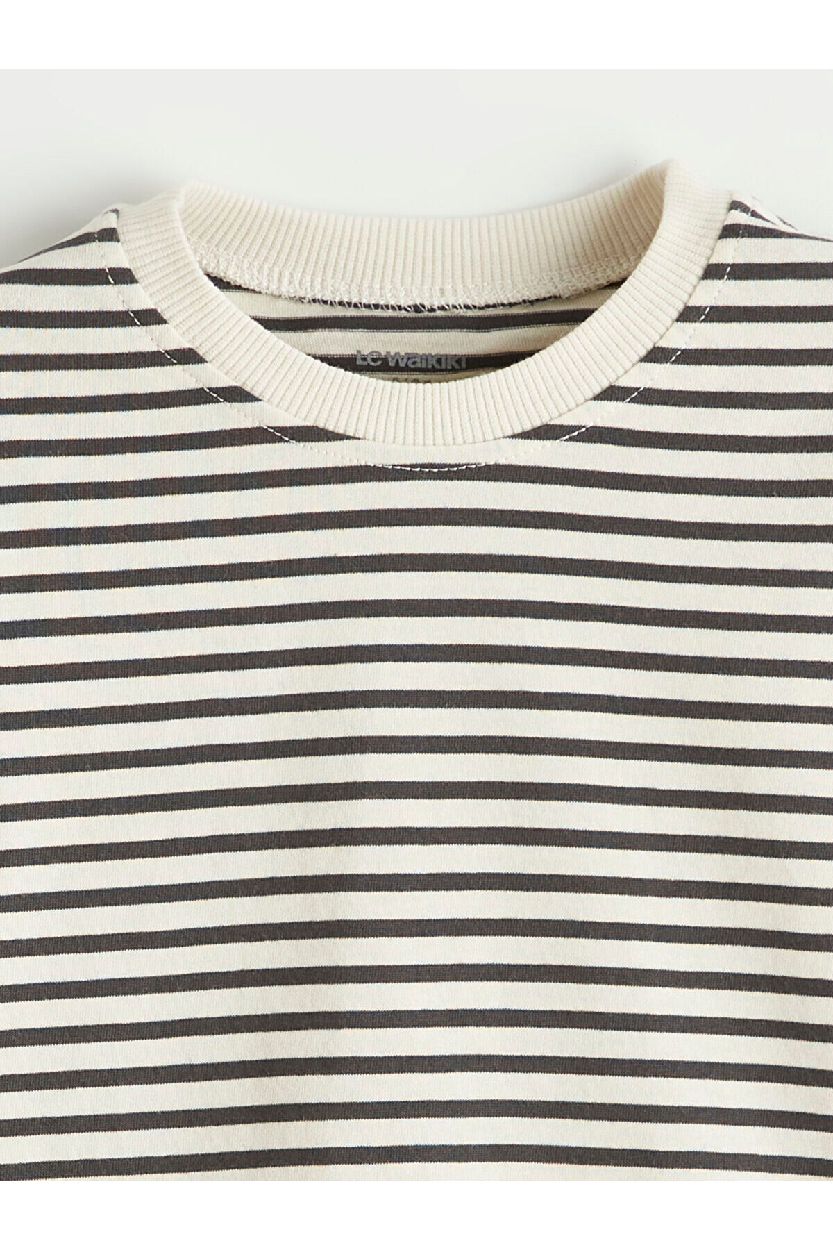 LC Waikiki Nevaa Collection Ekru Bisiklet Yaka Erkek Çocuk Tişört 3'lü fotoğrafı 7 (önizleme)