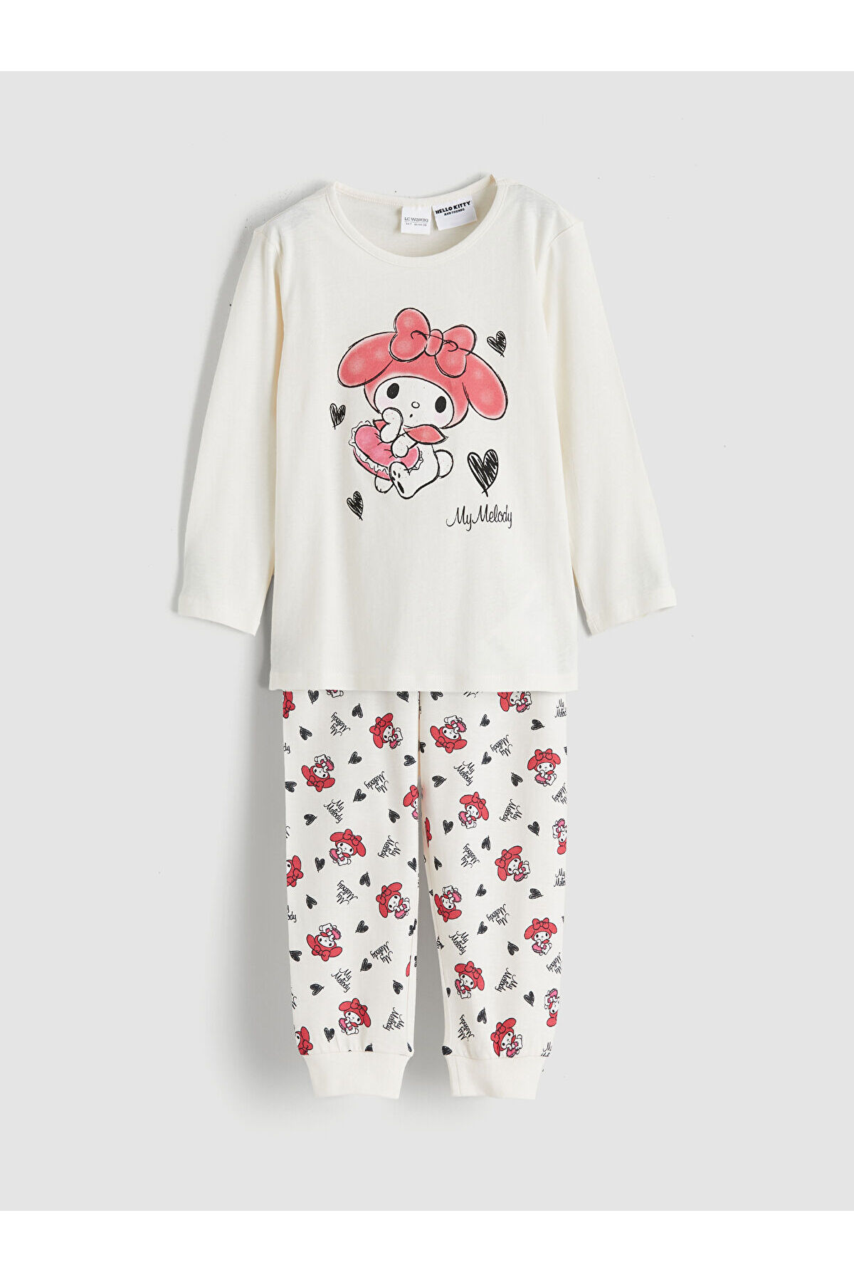 LC Waikiki Ekru My Melody Baskılı Kız Çocuk Pijama Takımı fotoğrafı 2 (önizleme)