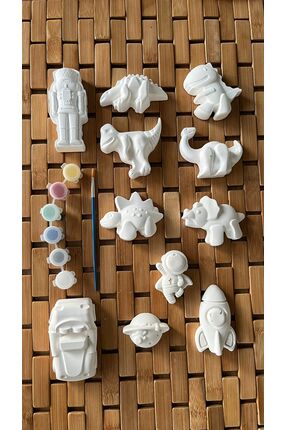 Denimay Hediyelik Mega Taş Boyama Seti | Dinozor, Uzay, Araç ve Sevimli Figür...