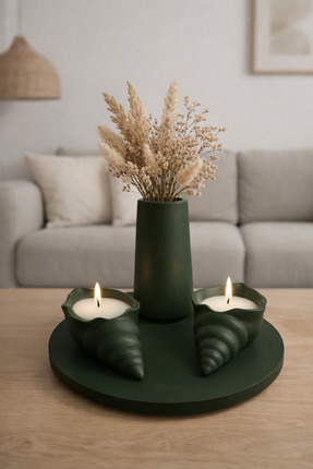 DEREN Dekoratif biblo vazo tepsi set aksesuar hediyelik ev yaşam ofis