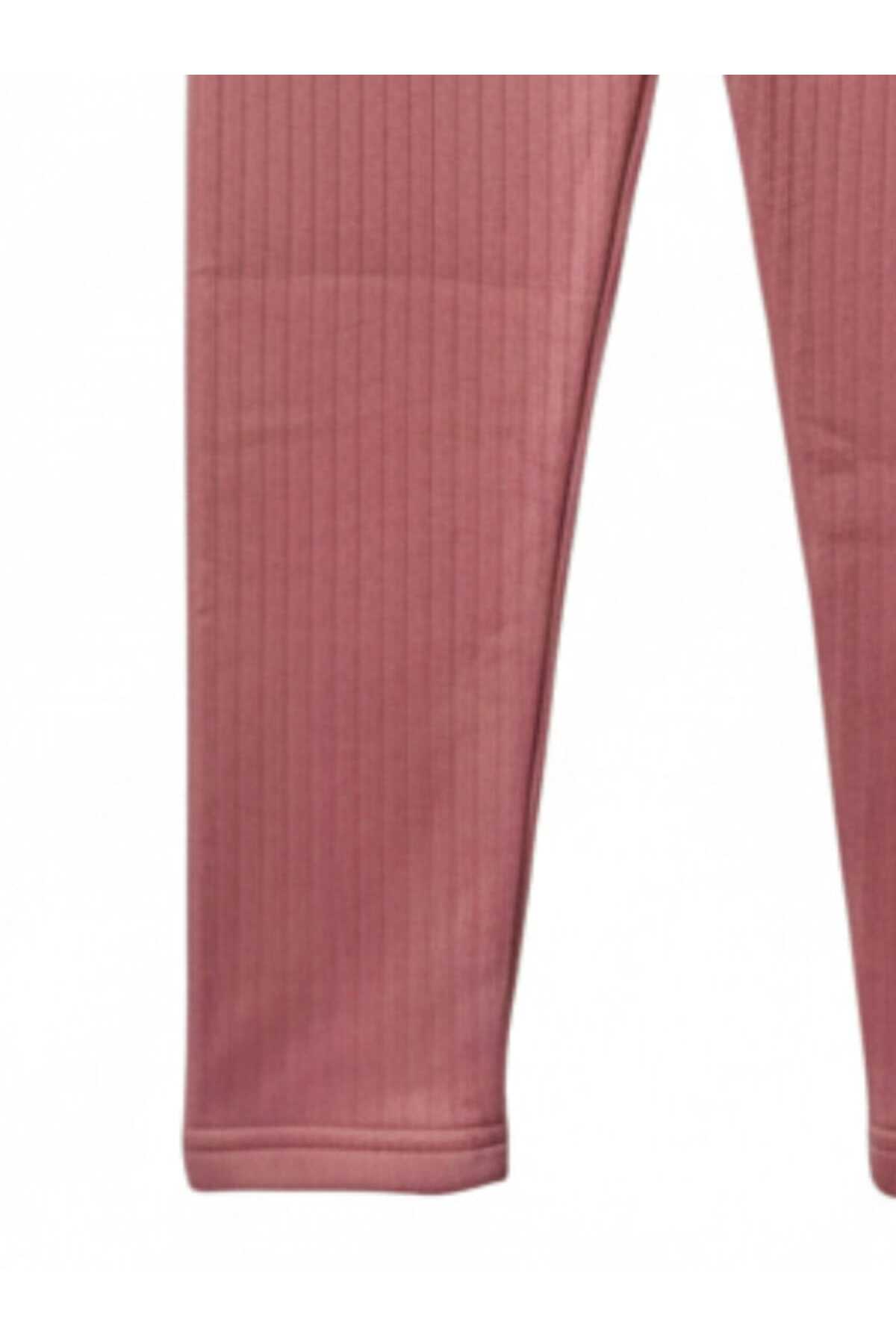 NiLi Pembe Renk Beli Lastikli Basic Kız Çocuk Tayt fotoğrafı 5 (önizleme)