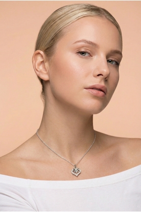 Savrish Butterfly Heart 925 Ayar Gümüş Kolye