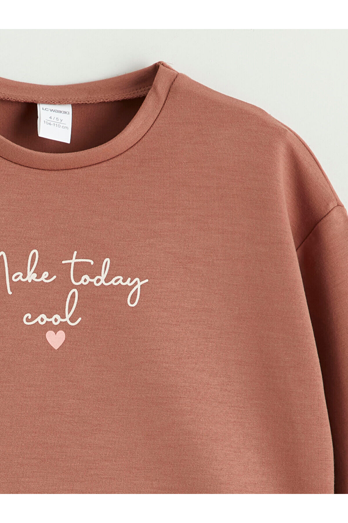 LC Waikiki Nevaa Collection Kahverengi Kız Çocuk Sweatshirt ve Pantolon Takım fotoğrafı 5 (önizleme)