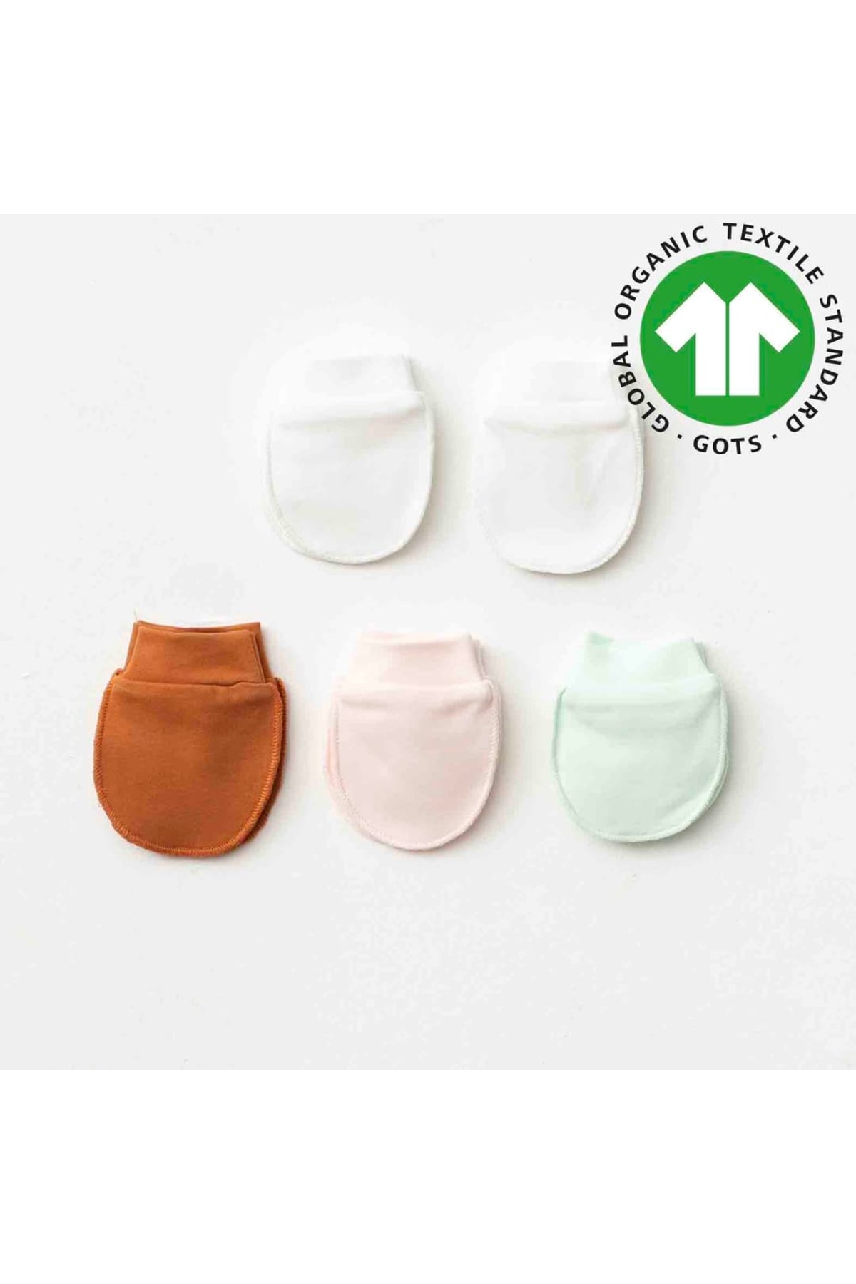 The Nest Kids Gentle Hands 5’li Sertifikalı Organik Pamuklu Yenidoğan Eldiven Seti fotoğrafı 2 (önizleme)
