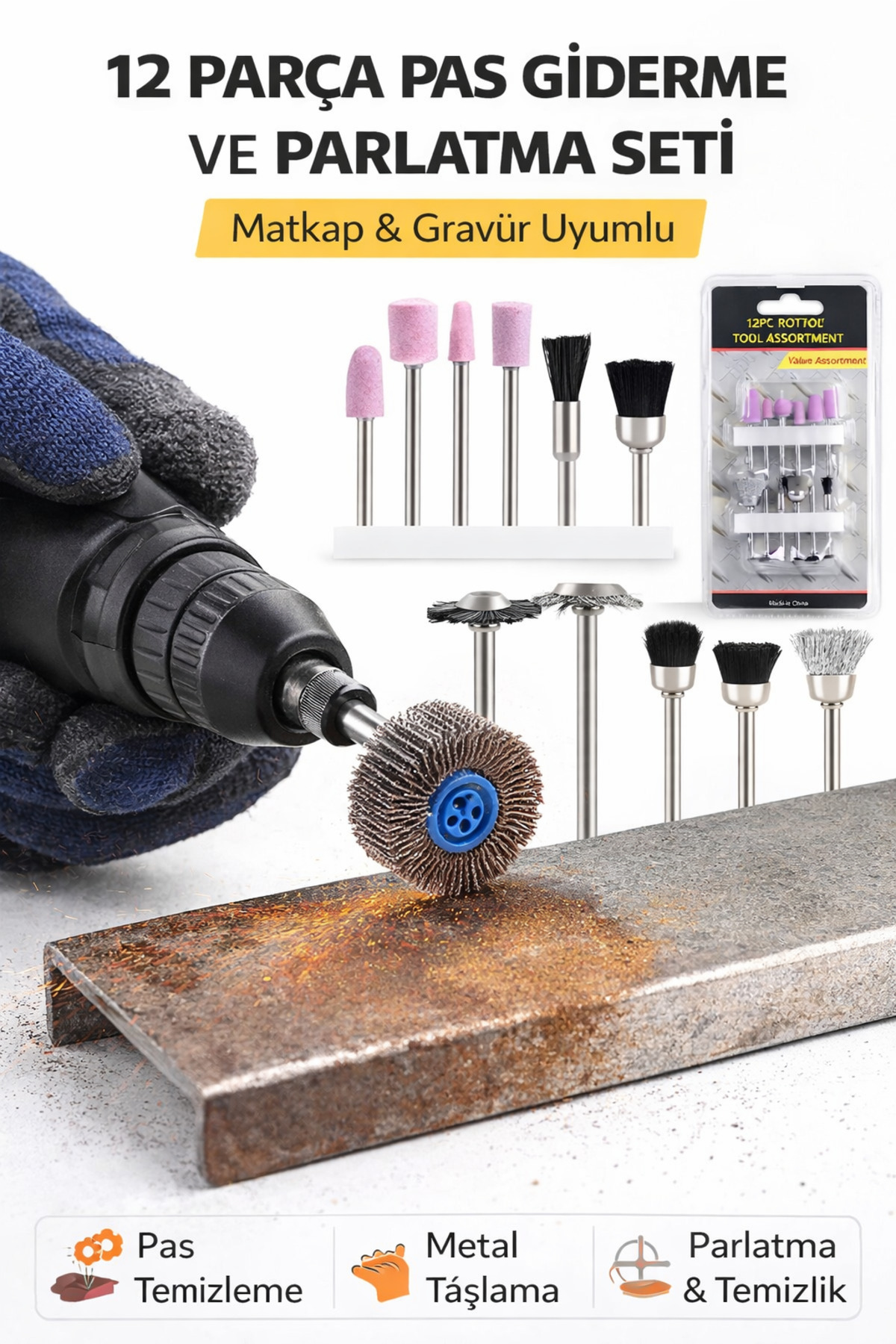 MAHALOHSLIME様セット SENBANG 12 Parça Rotary Tool Seti – Taşlama, Zımparalama, Parlatma