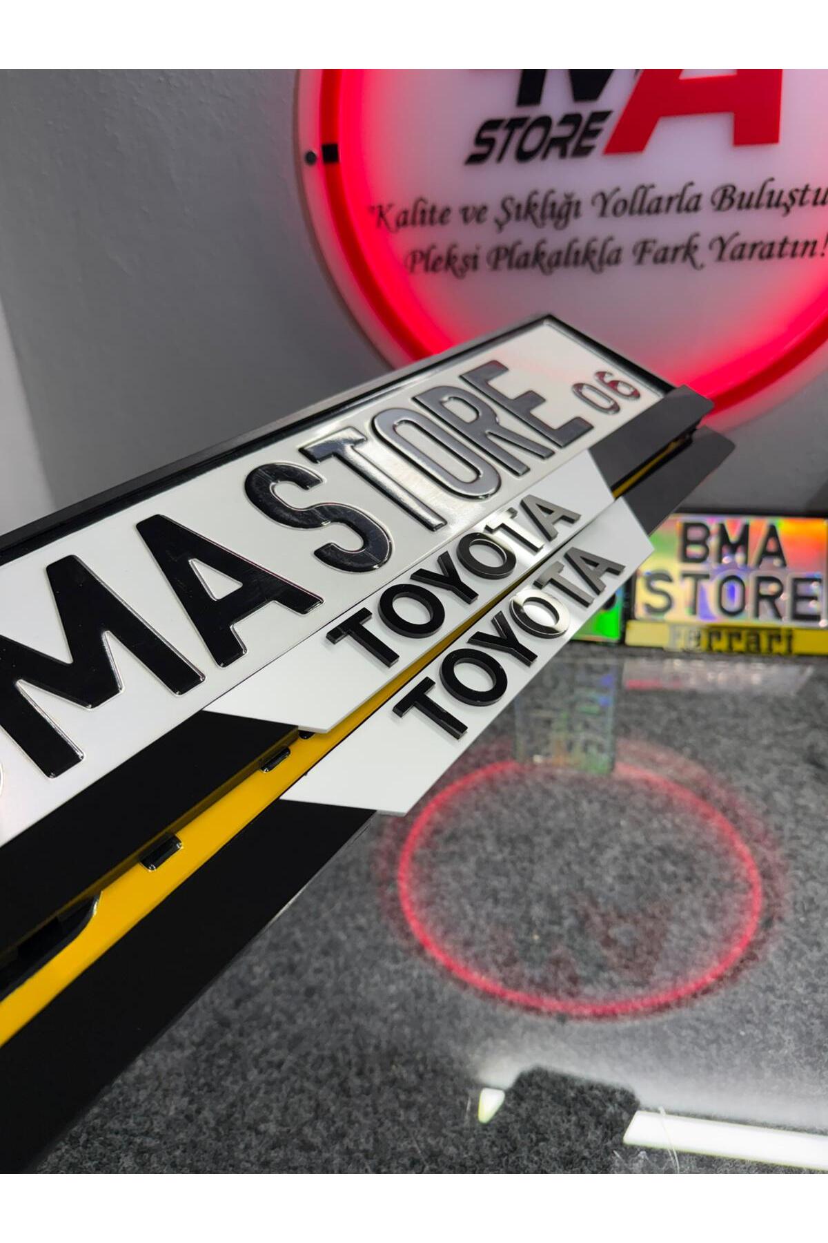 BMASTORE06 BMASTORE 06 TOYOTA LOGO YAZILI ZEBRA MODEL Pleksi