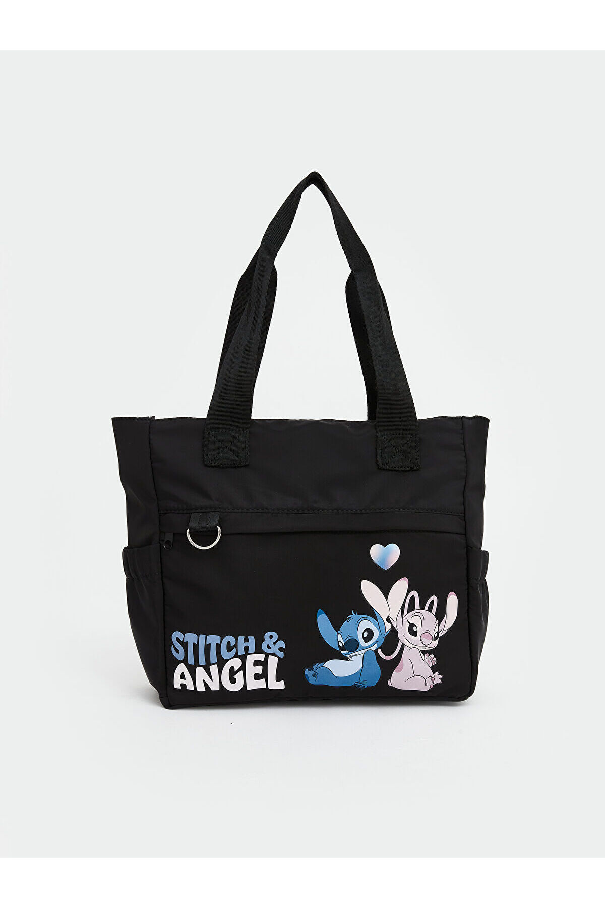 LC Waikiki LCW ACCESSORIES Siyah Stitch ve Angel Baskılı Kız Çocuk