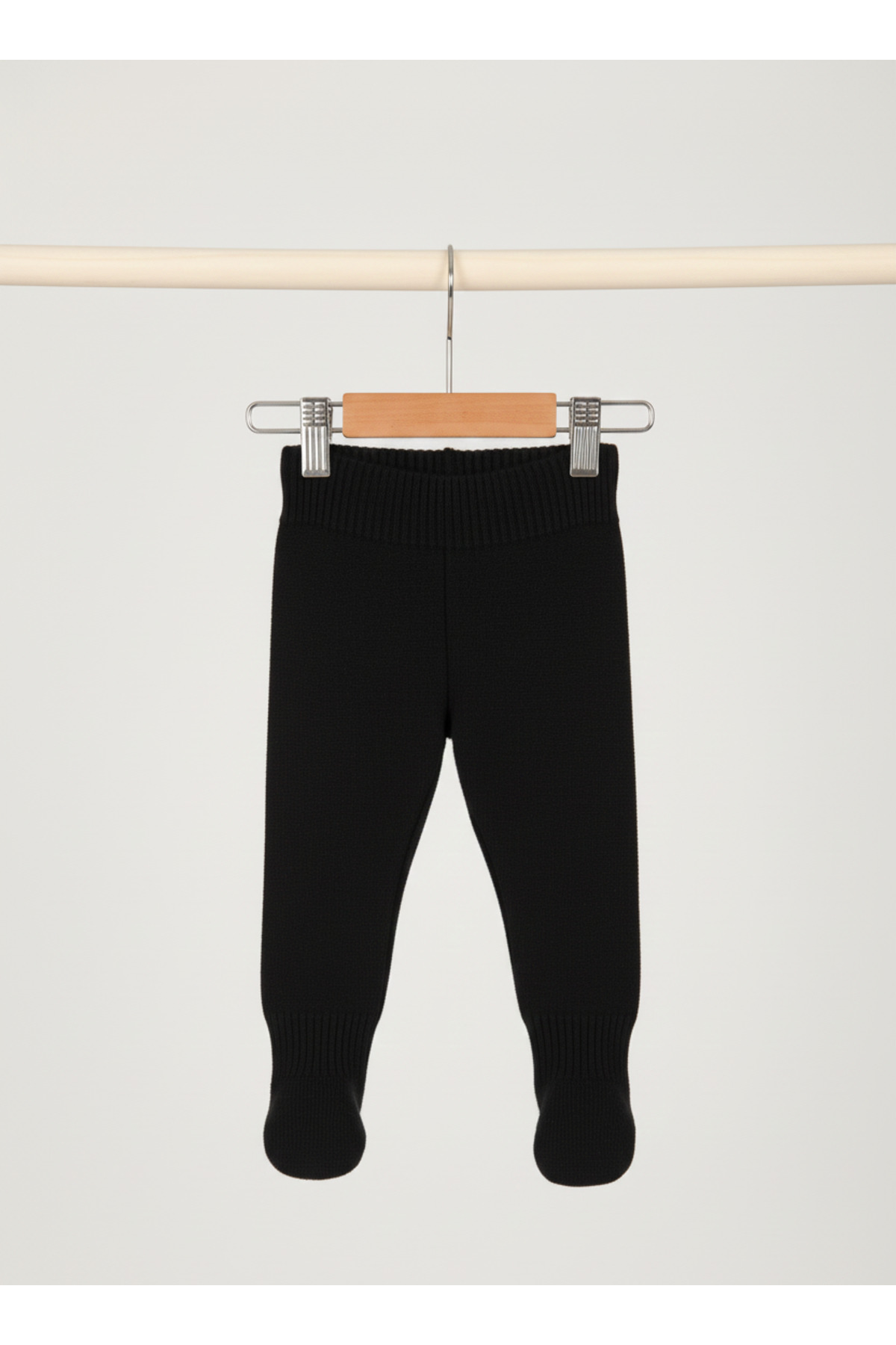 Nimini Kids Esnek Beli Lastikli Ayak Detaylı Yumoş Triko Unisex Bebek Tayt fotoğrafı 2 (önizleme)