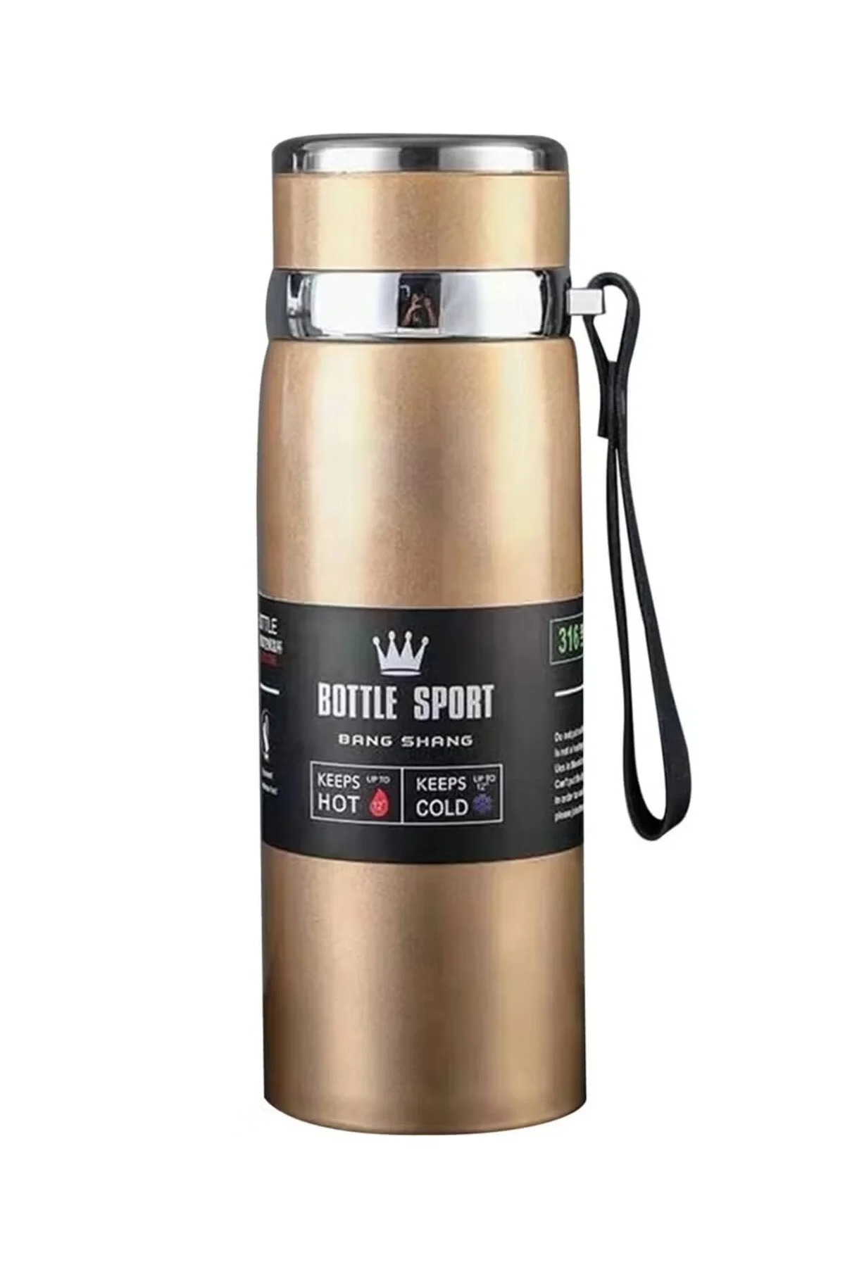 DENX DX2056 Stainless steel vacuum thermal water bottle gold mfEDX2056m, one size