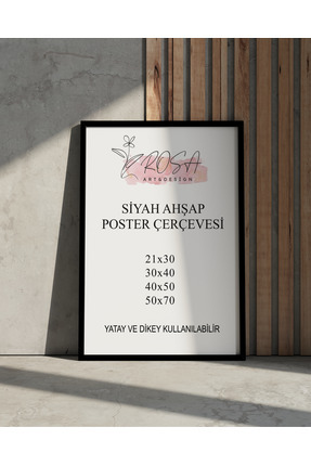 Rosaart Fotoğraf - Siyah Doğal Ahşap Boş Çerçeve- Poster,Fotoğraf,Resim Çerçe...