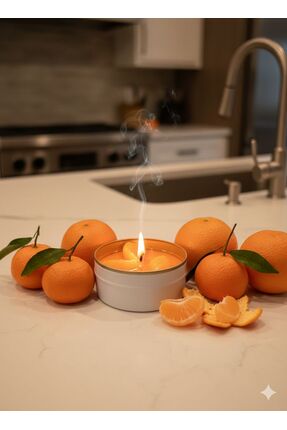 aralmini Meyve Reçeli Görünümlü Jel Kokulu Mum Dekoratif Hediyelik Metal Kutu...