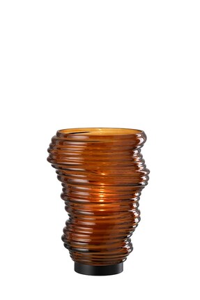 Laromita Decoration TORNADO KAHVERENGİ CAM VAZO / MUMLUK 27,5 CM