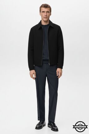 KOCCI ZRA Model Dört Mevsim Rahat Kesim Erkek Kısa Kaşe Kaban Ceket Mont