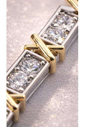 Stainless steelss Taş Detaylı X Desen Gold Çelik Bileklik – Lüks & Işıltılı T...