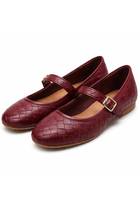 MOON CLOUD BORDO ÖRGÜ DESEN BABET EV-OFİS AYAKKABISI ZYN109