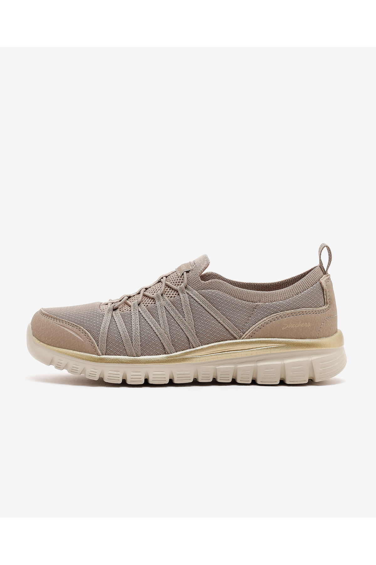اسکچرز کفش‌های راحتی زنانه GRACEFUL به رنگ بژ/طلایی، کد 100888، TPGD