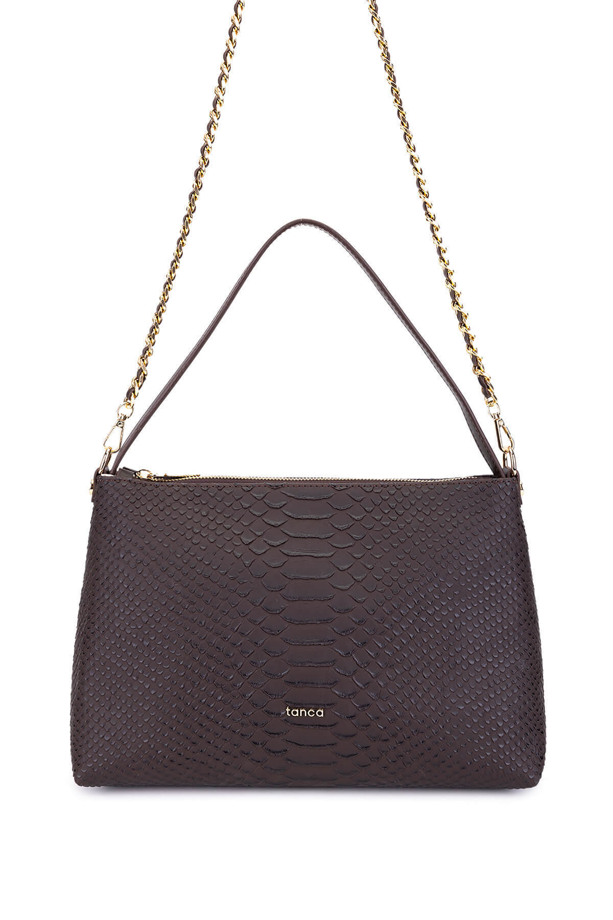 Women's Faux Leather Brown Sleeve Bag