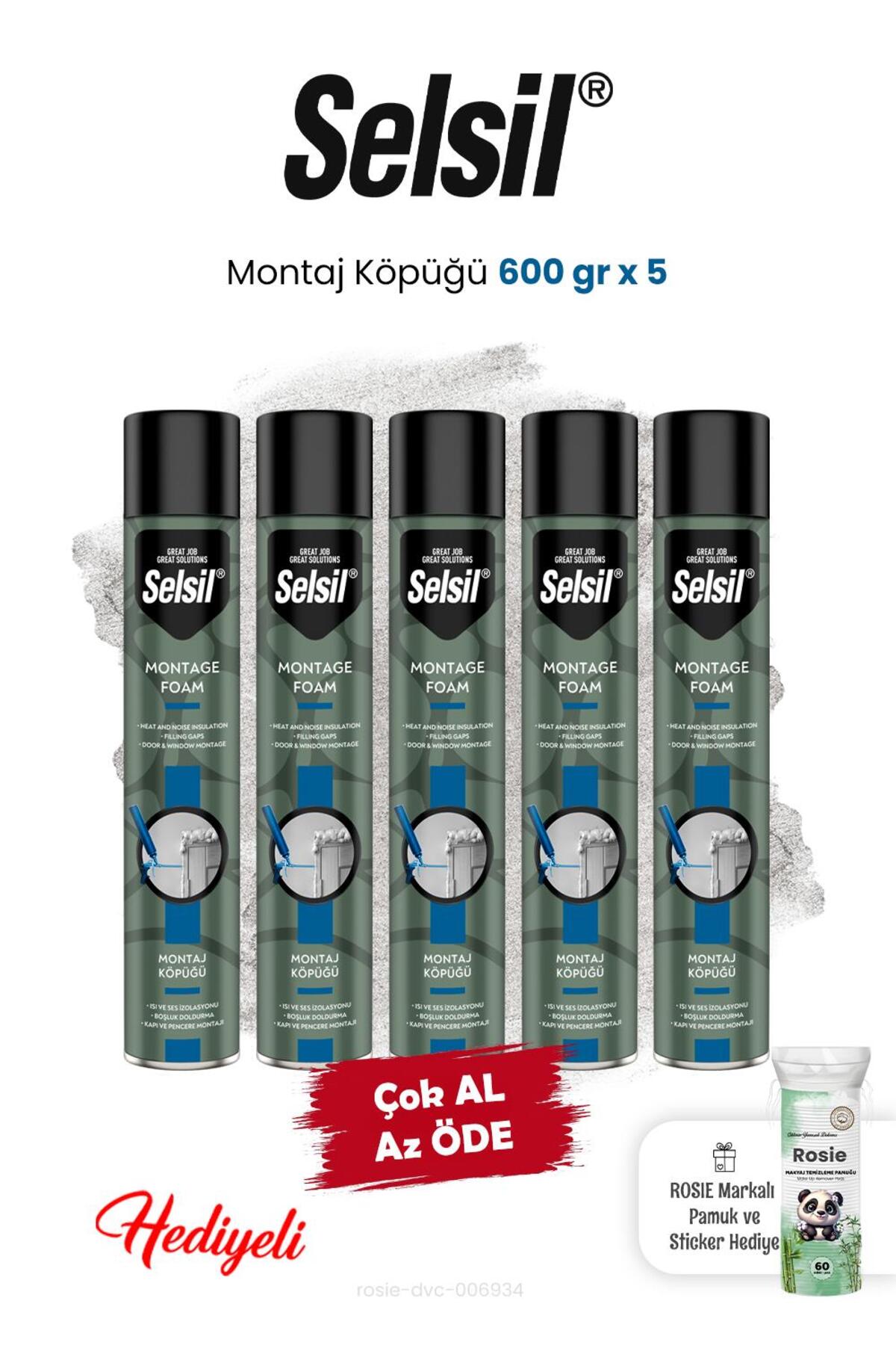 Selsil 5 x 600 gr Montaj Köpüğü ve Rosie