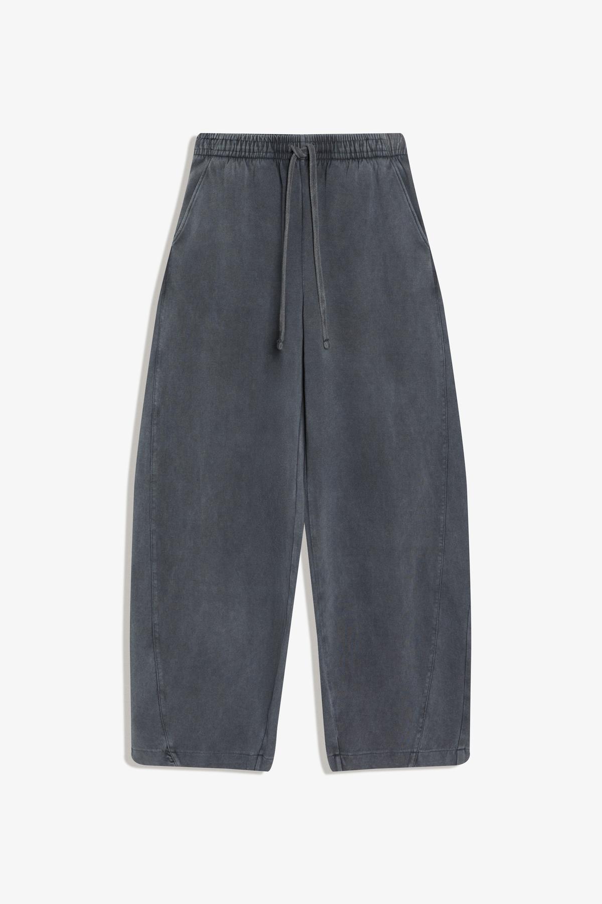 Bershka  Stoperli barrel fit şardonlu eşofman altı - Görsel 6