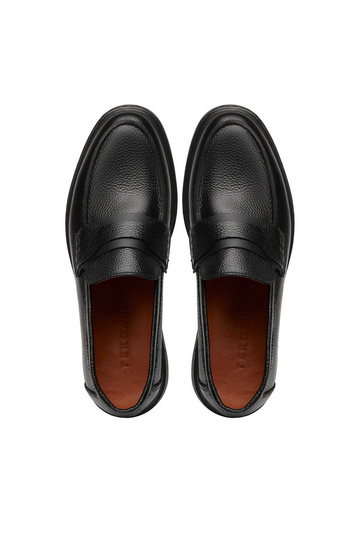Tergan Siyah Hakiki Deri Erkek Loafer - E25S1AY57671-A41 görsel 5