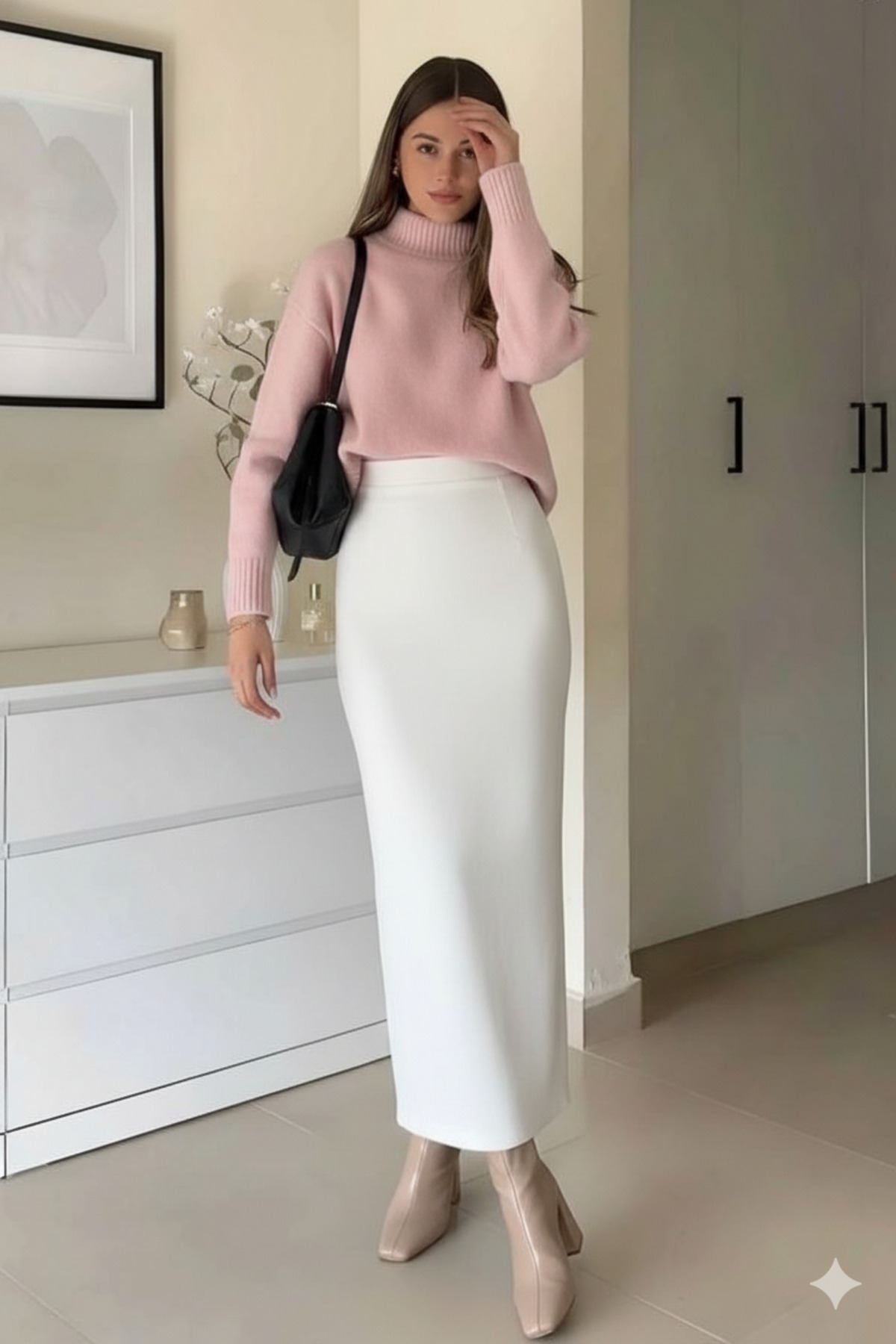 CNG MODA  Scuba Beli Lastikli Kalem Etek - Görsel 2