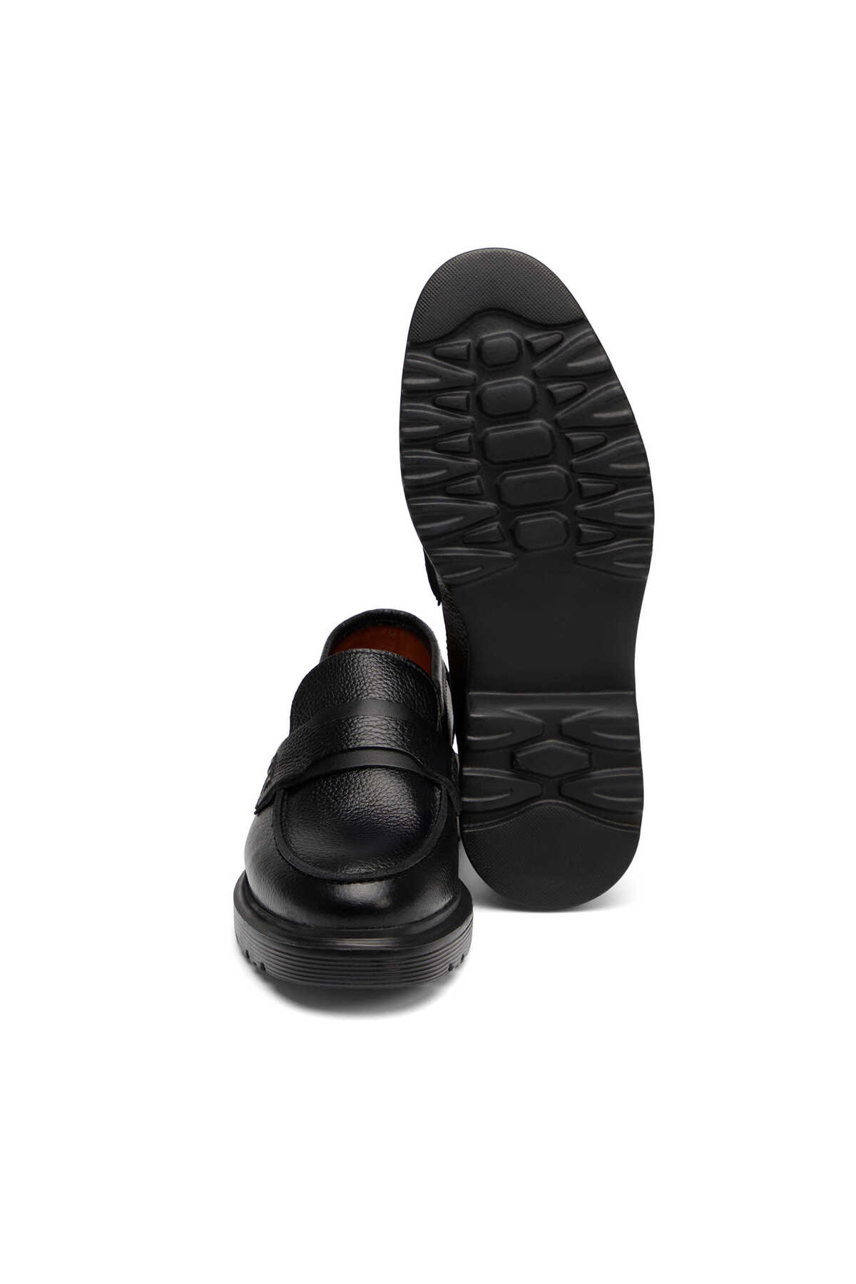 Tergan Siyah Hakiki Deri Erkek Loafer - E25S1AY57671-A41 görsel 4