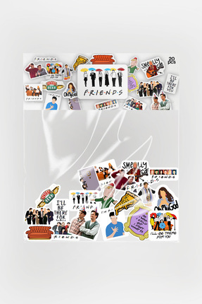 Baprile Friends Sticker Paketi 20 Parça Kaliteli Su Geçirmez Laptop Telefon E...
