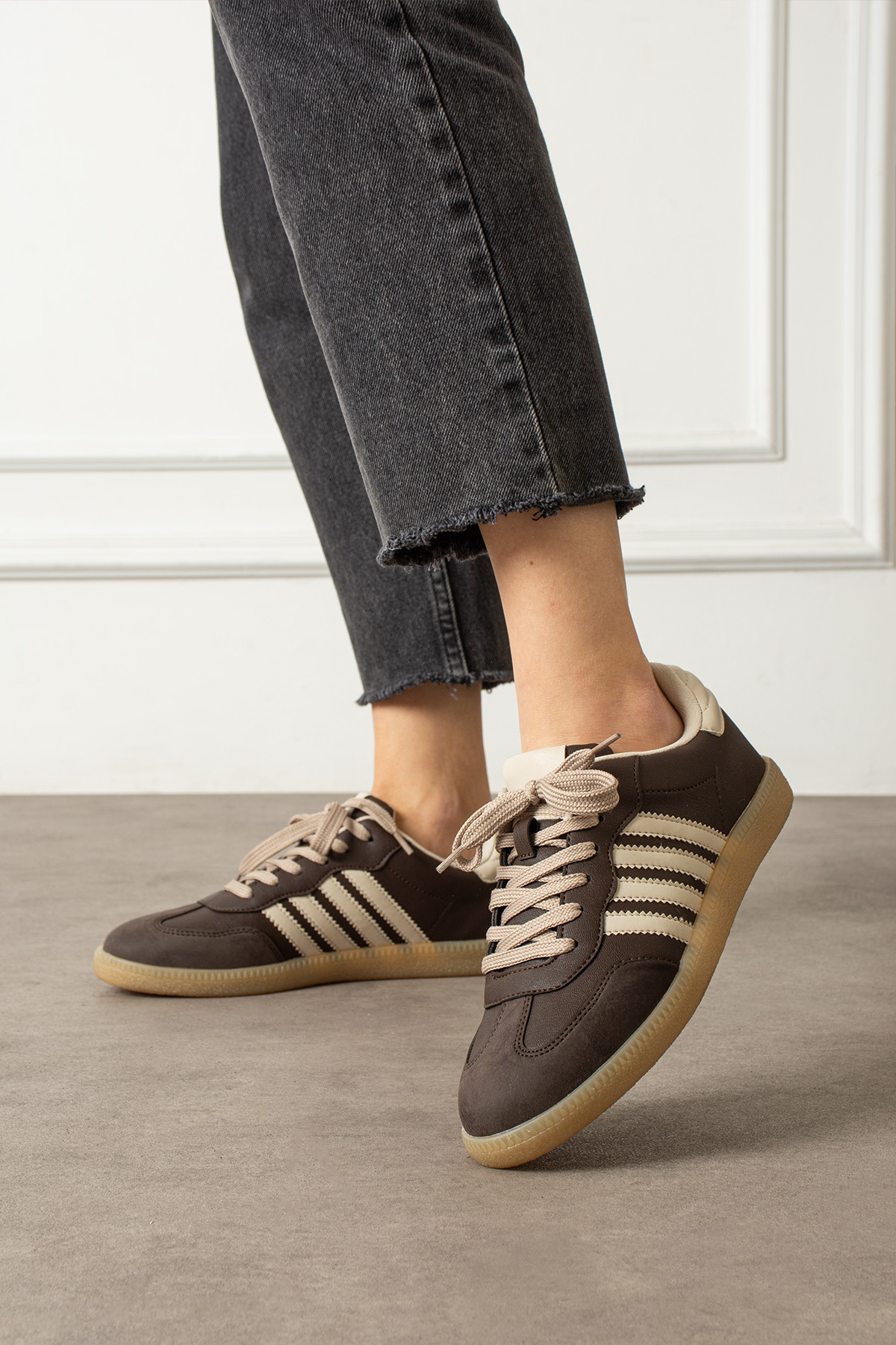 pasyone  Kahverengi Kadın Günlük Sneaker Ayakkabı - Görsel 2