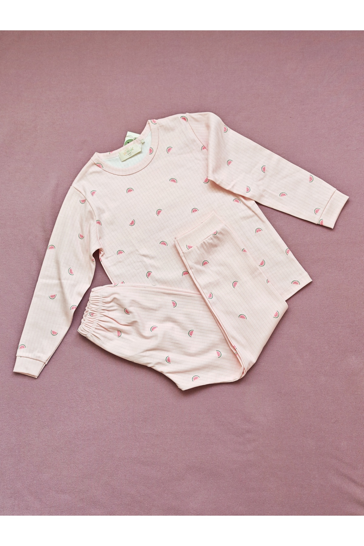 Pijama Pembe Karpuz Desenli - Pembe