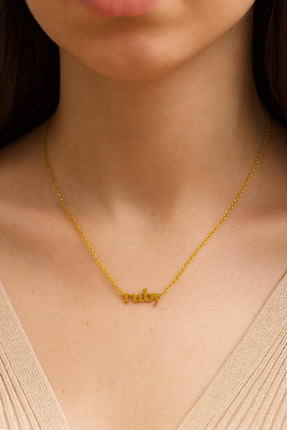 El Takı 925 Ayar Gümüş Zincirli Kişiye Özel İsimli Yazı Kolye – Bujiteri Plaka