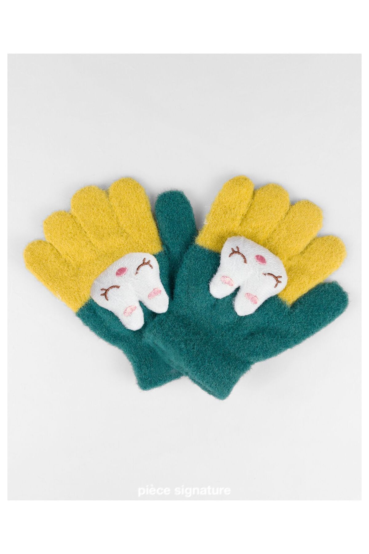 PIECE SIGNATURE Sevimli Tavşan Aksesuarlı Yumoş Çocuk Eldiven ( 1-3 Yaş ) fotoğrafı 4 (önizleme)