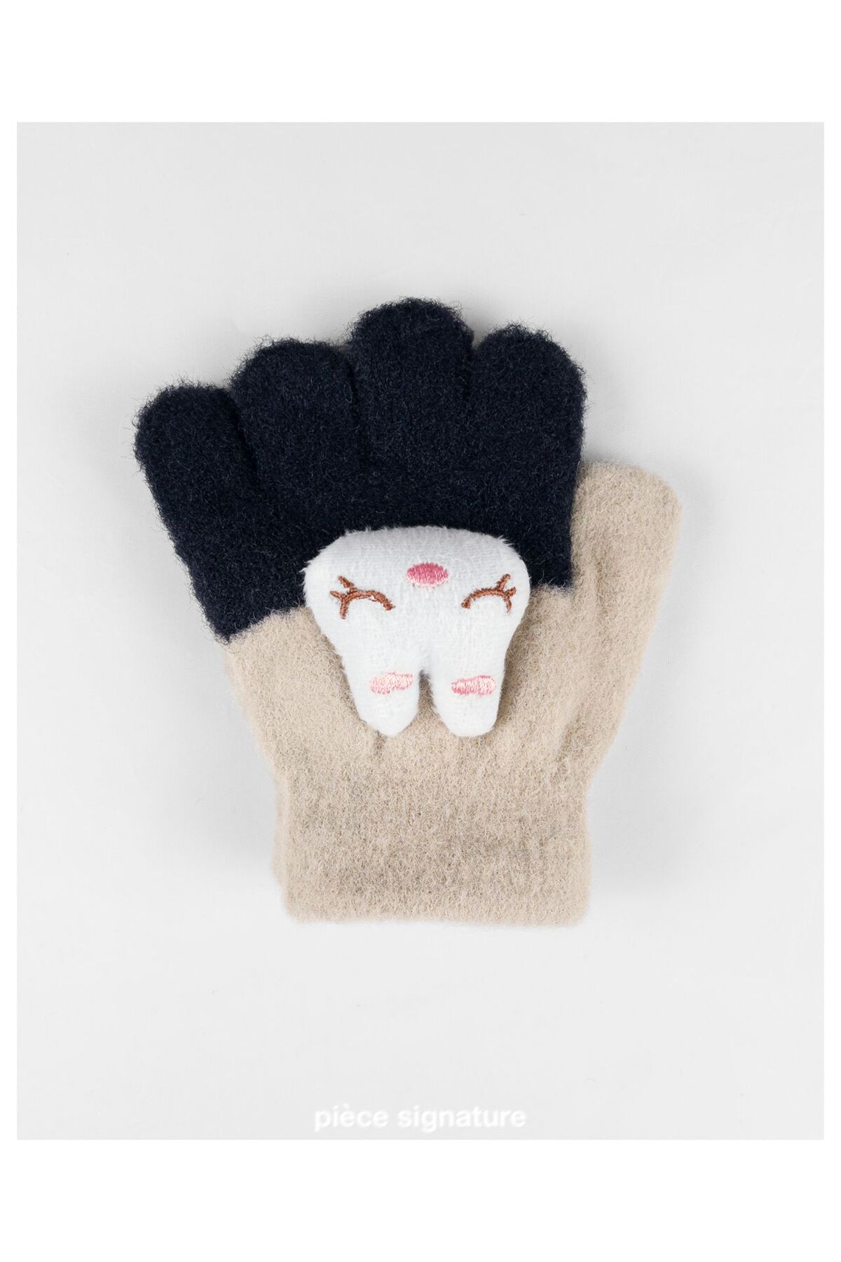 PIECE SIGNATURE Sevimli Tavşan Aksesuarlı Yumoş Çocuk Eldiven ( 1-3 Yaş ) fotoğrafı 4 (önizleme)
