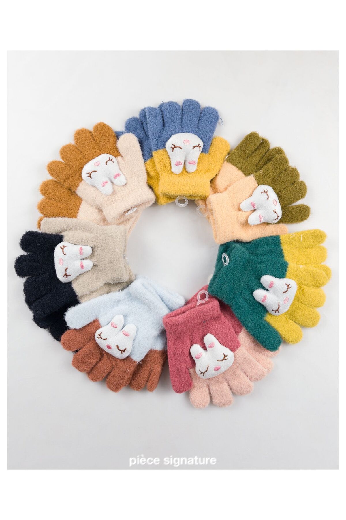 PIECE SIGNATURE Sevimli Tavşan Aksesuarlı Yumoş Çocuk Eldiven ( 1-3 Yaş ) fotoğrafı 5 (önizleme)