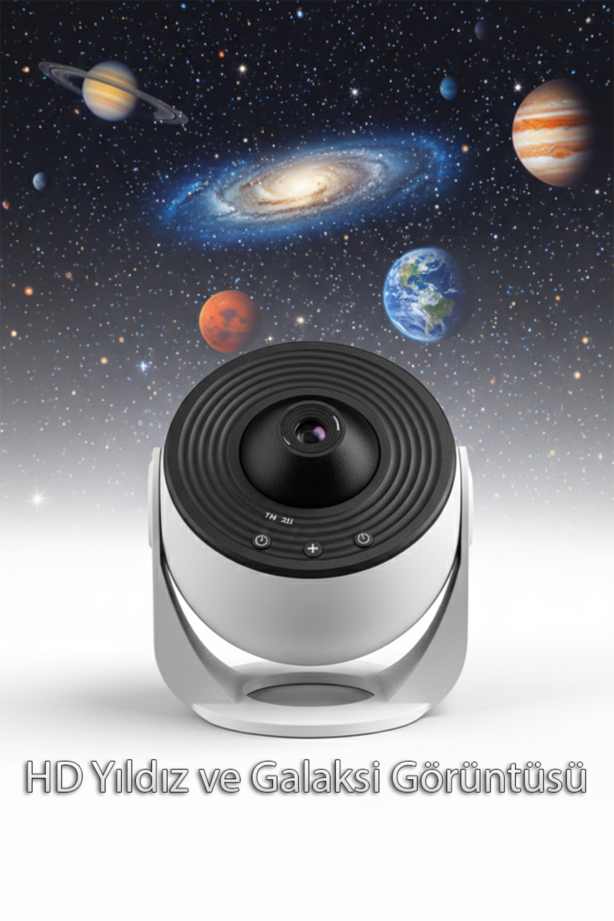 Tekvora Uzay Temalı Gece Tavan Projektörü | 12 Film Diskli | HD Yıldız ve Galaksi Işığı fotoğrafı 2 (önizleme)