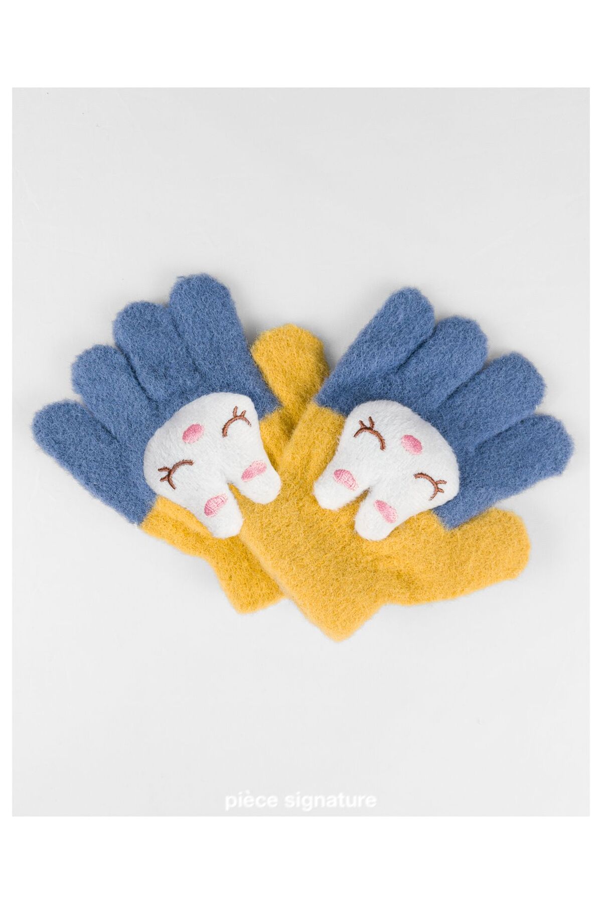 PIECE SIGNATURE Sevimli Tavşan Aksesuarlı Yumoş Çocuk Eldiven ( 1-3 Yaş ) fotoğrafı 3 (önizleme)