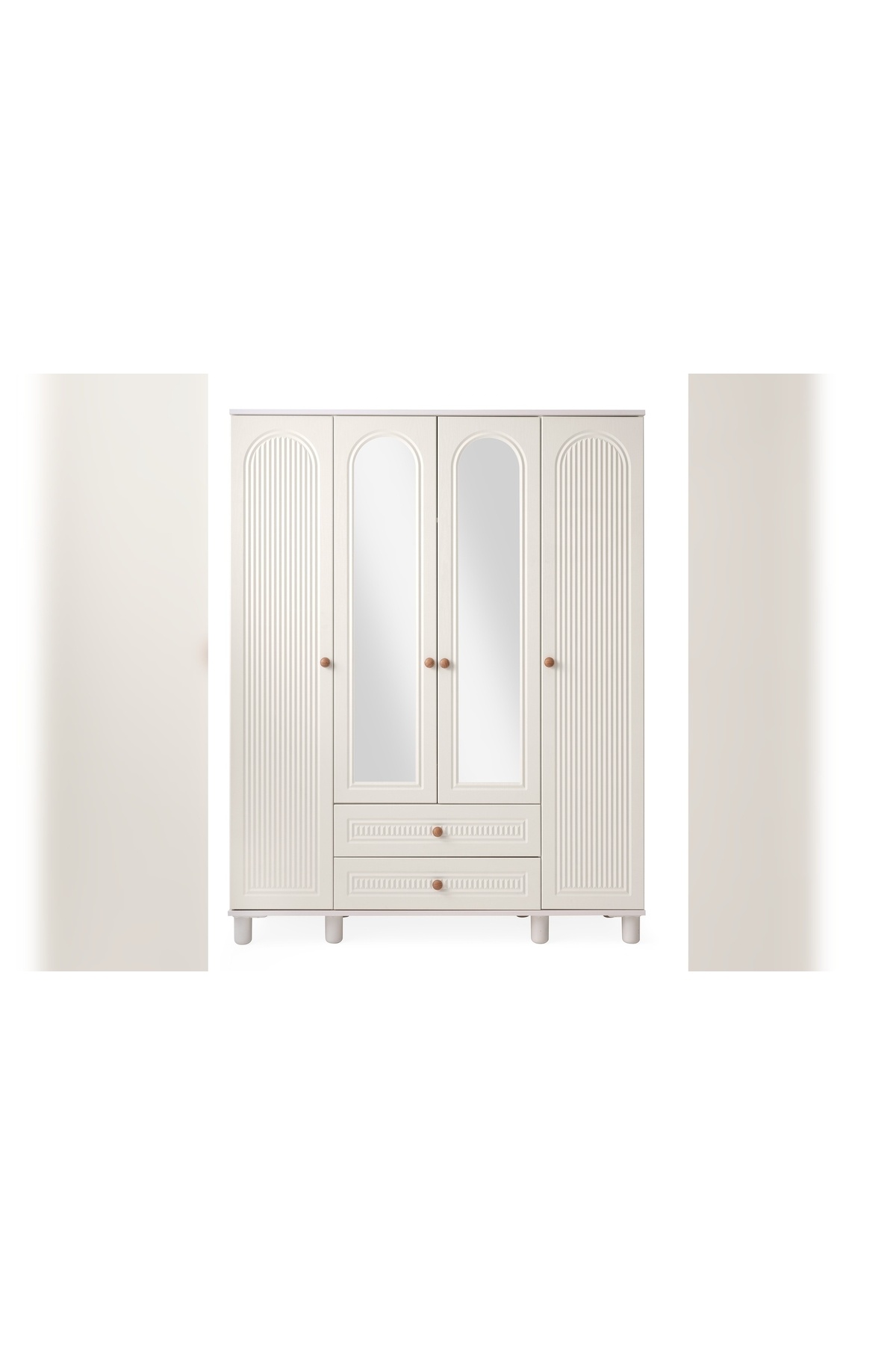 Vivense Ada Gardırop, Beyaz, 4 Kapaklı fotoğrafı 2 (önizleme)