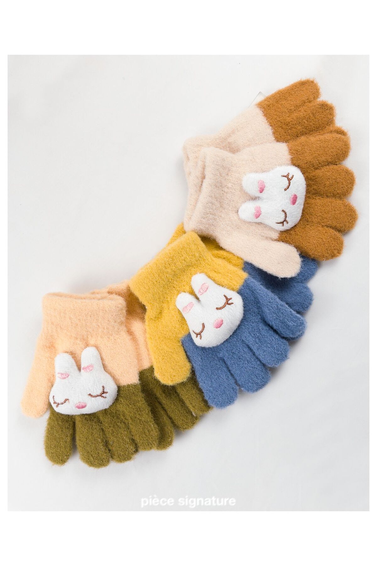 PIECE SIGNATURE Sevimli Tavşan Aksesuarlı Yumoş Çocuk Eldiven ( 1-3 Yaş ) fotoğrafı 6 (önizleme)