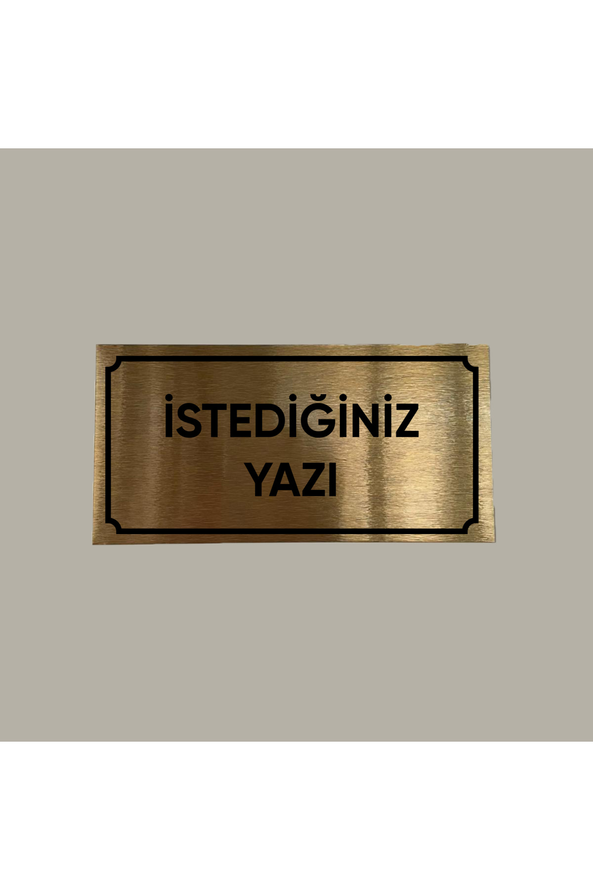 Gold Aluminum Door Name Badge You Can Print Any Text 10x20 CM with Adhesive on the Back