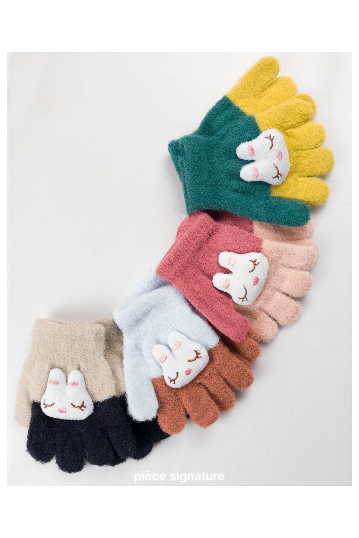 PIECE SIGNATURE Sevimli Tavşan Aksesuarlı Yumoş Çocuk Eldiven ( 1-3 Yaş ) fotoğrafı 7 (önizleme)
