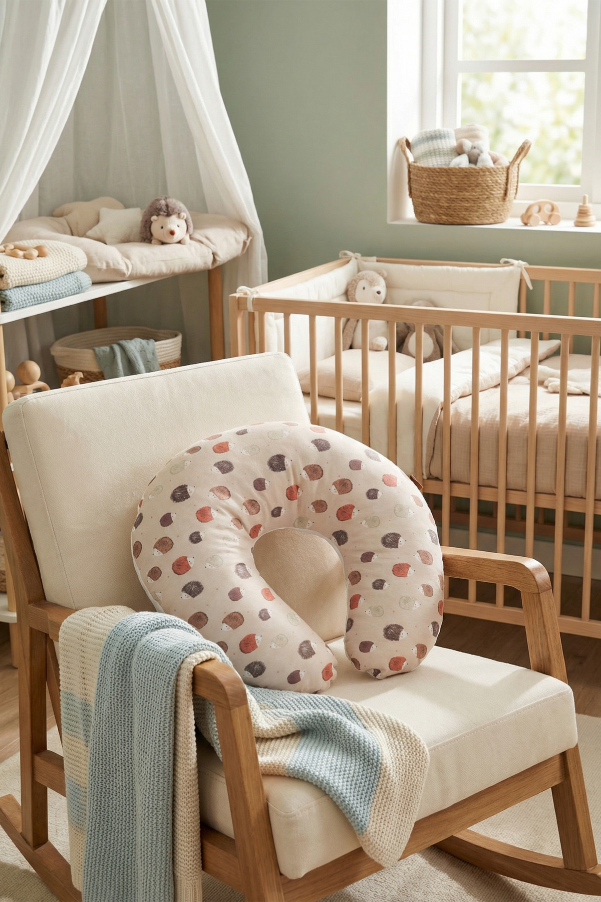 HAMUR Yenidoğan Çift Taraflı Hamile Anne Bebek Emzirme Yastığı Yıkanabilir Kılıf Destekli Minder Urcin fotoğrafı 4 (önizleme)