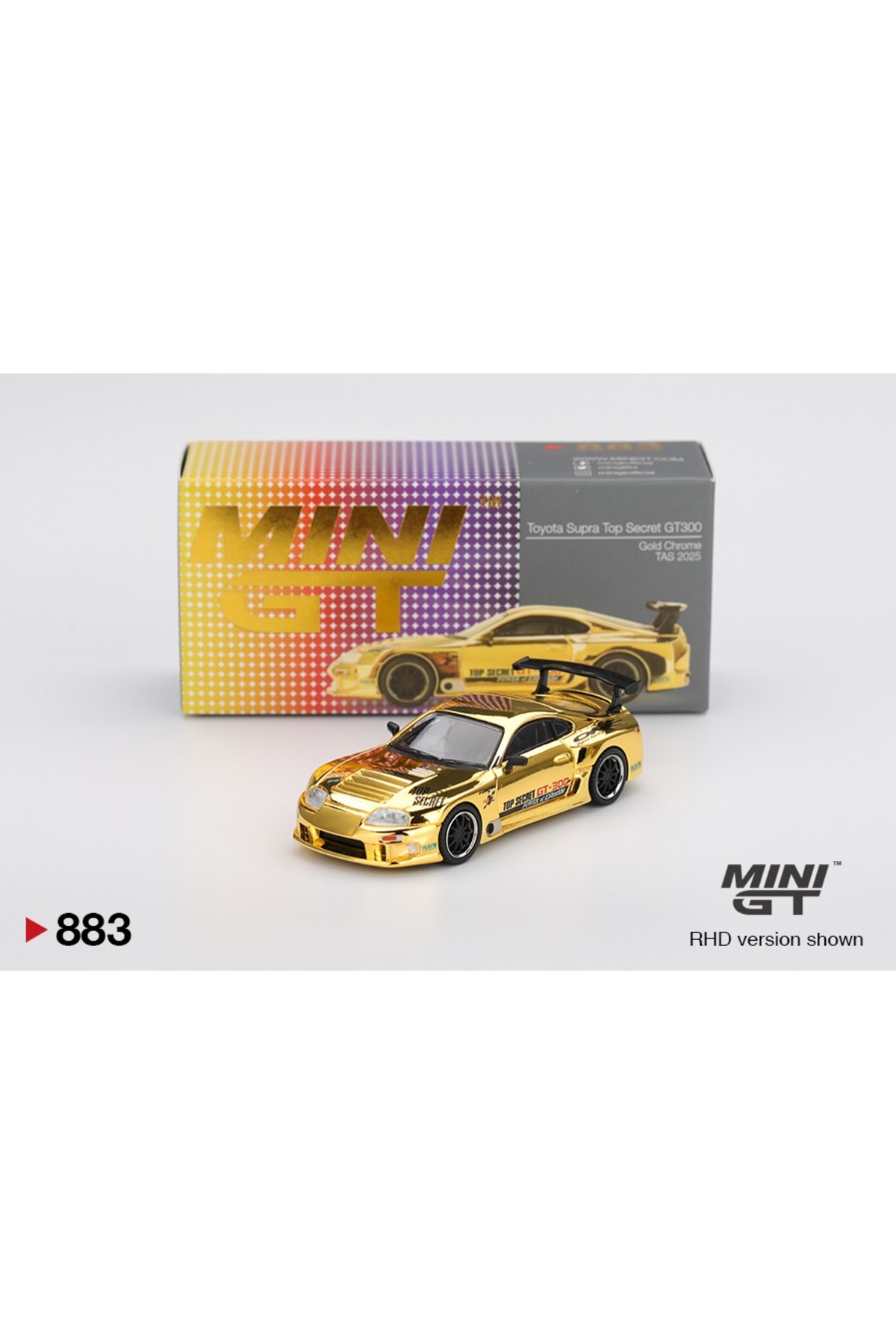 mini gt 881-882-883 1/64 Top Secret TAS 2025 Gold Chrome Set