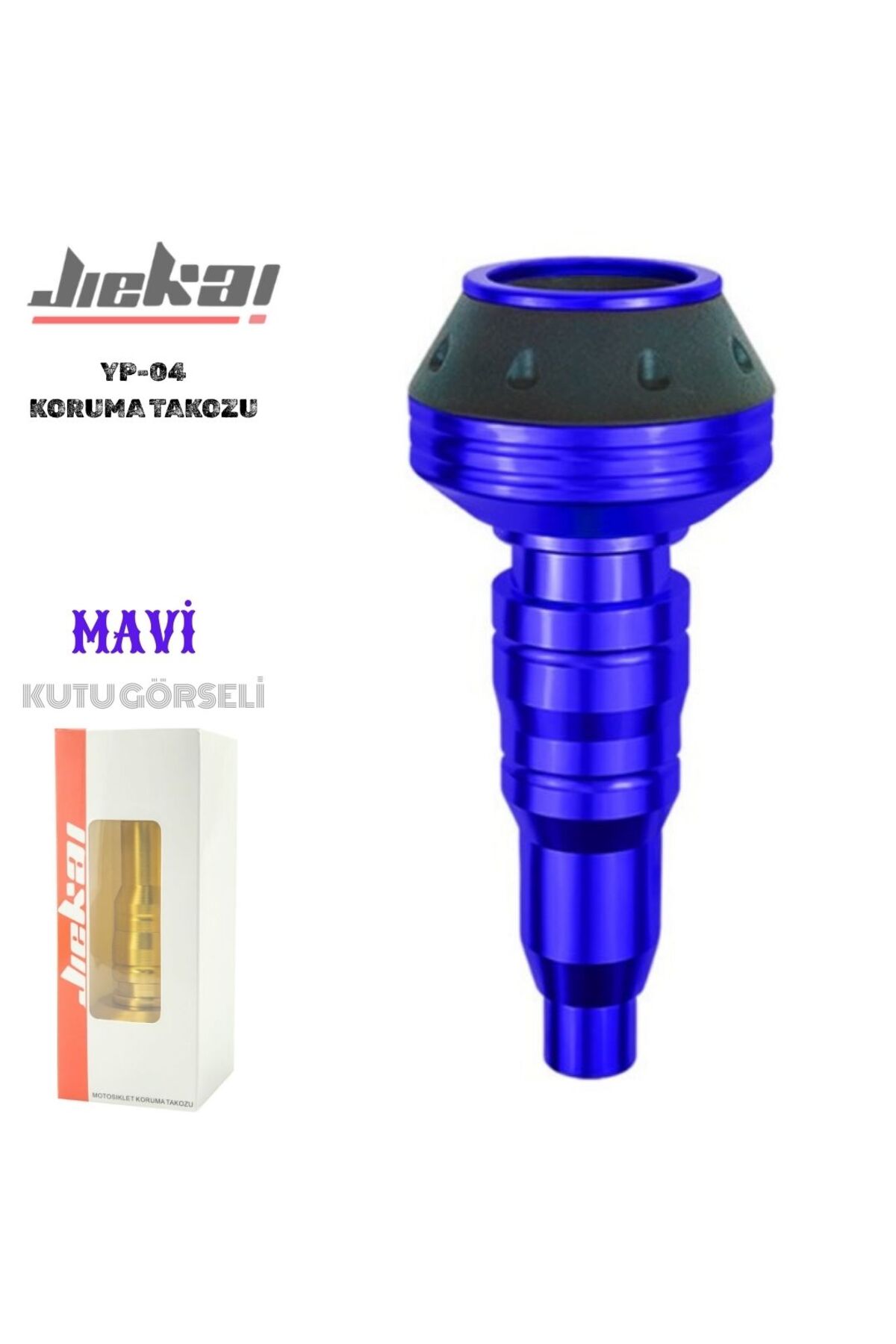 JK PCX UYUMLU CNC YP-04 RENKLİ MOTOR EGZOZ KORUMA TAKOZU MAVİ RENK