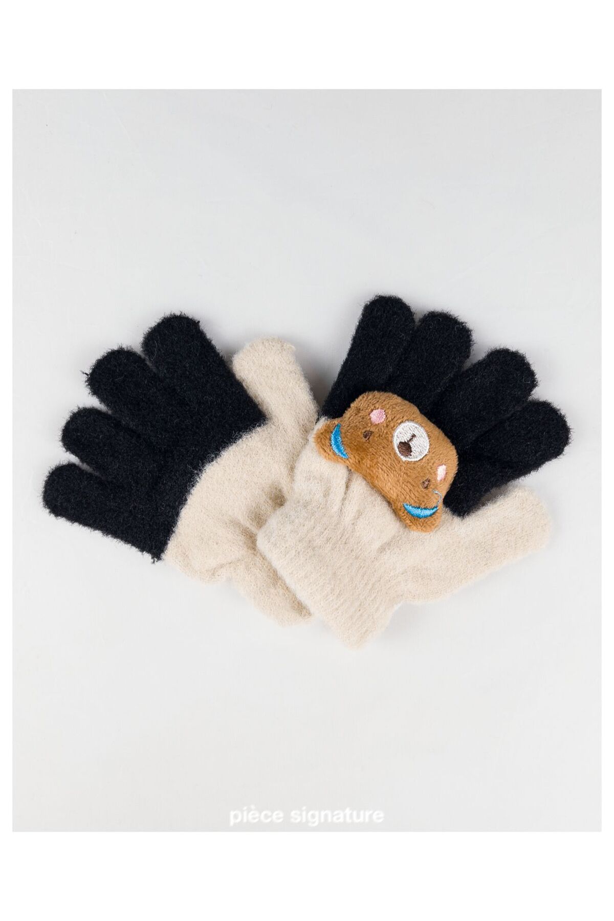 PIECE SIGNATURE Sevimli Ayı Aksesuarlı Yumoş Çocuk Eldiven ( 1-3 Yaş ) fotoğrafı 2 (önizleme)