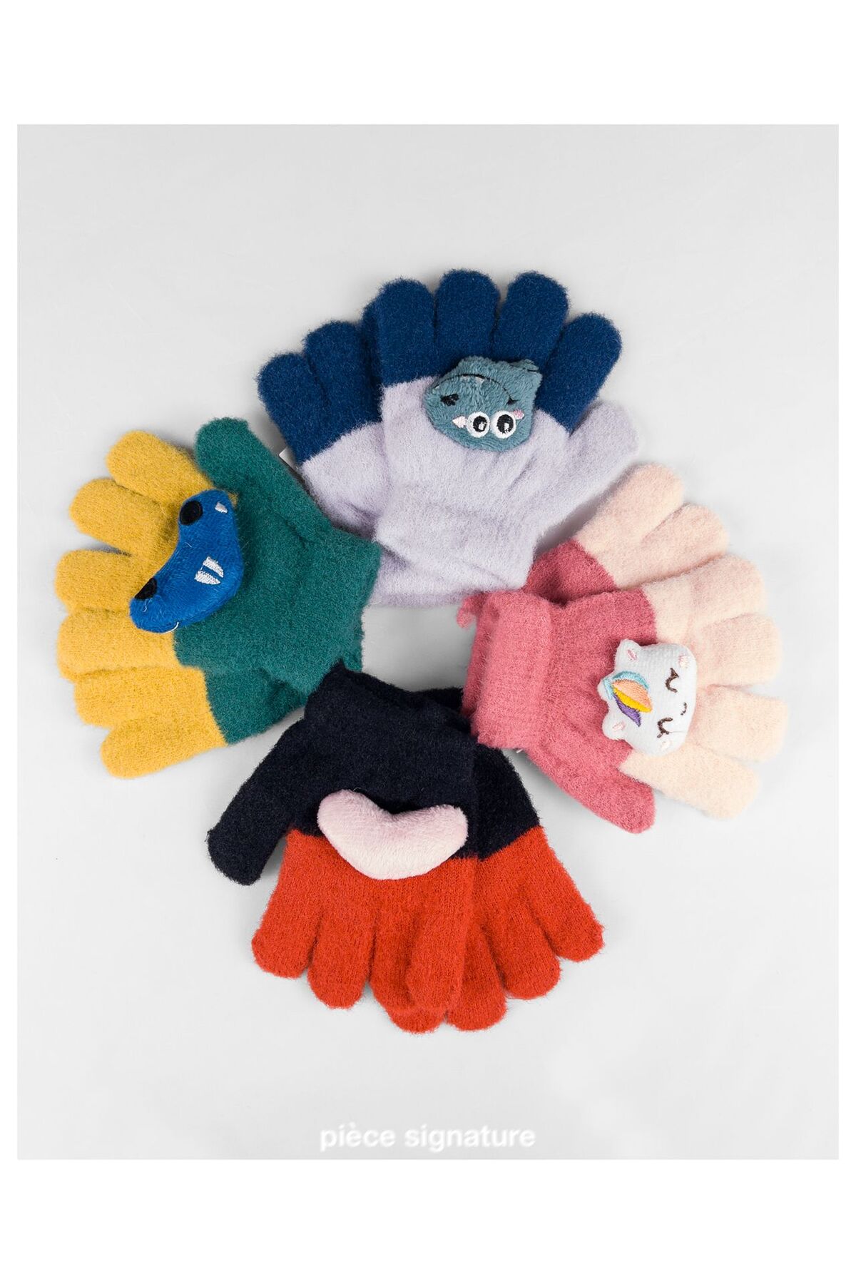 PIECE SIGNATURE Sevimli Değişik Aksesuarlı Yumoş Çocuk Eldiven ( 1-3 Yaş ) fotoğrafı 5 (önizleme)