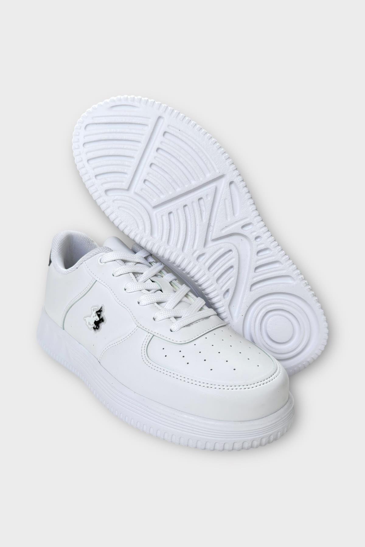 Liger Unisex AirForce Spor Sneaker Ayakkabı BEYAZ - SİYAH görsel 5